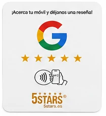 Adhesivo cuadrado Google blanco